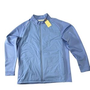 Peter Millar Men's Large Blue Full Zip Merge Hybrid Jacket